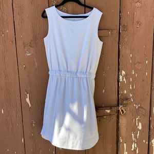 Athleta workout dress size 6 gray and white pinstripes